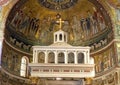 Mosaic representation of the Coronation of the Virgin, Basilica of Santa Maria in Trastevere Royalty Free Stock Photo